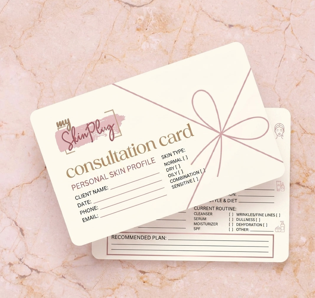 MySkinPlug Consultation Card