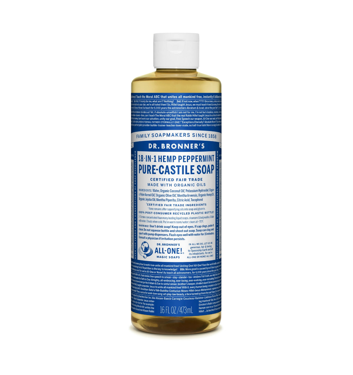 Dr. Bronner's Pure-Castile Liquid Soap - Peppermint