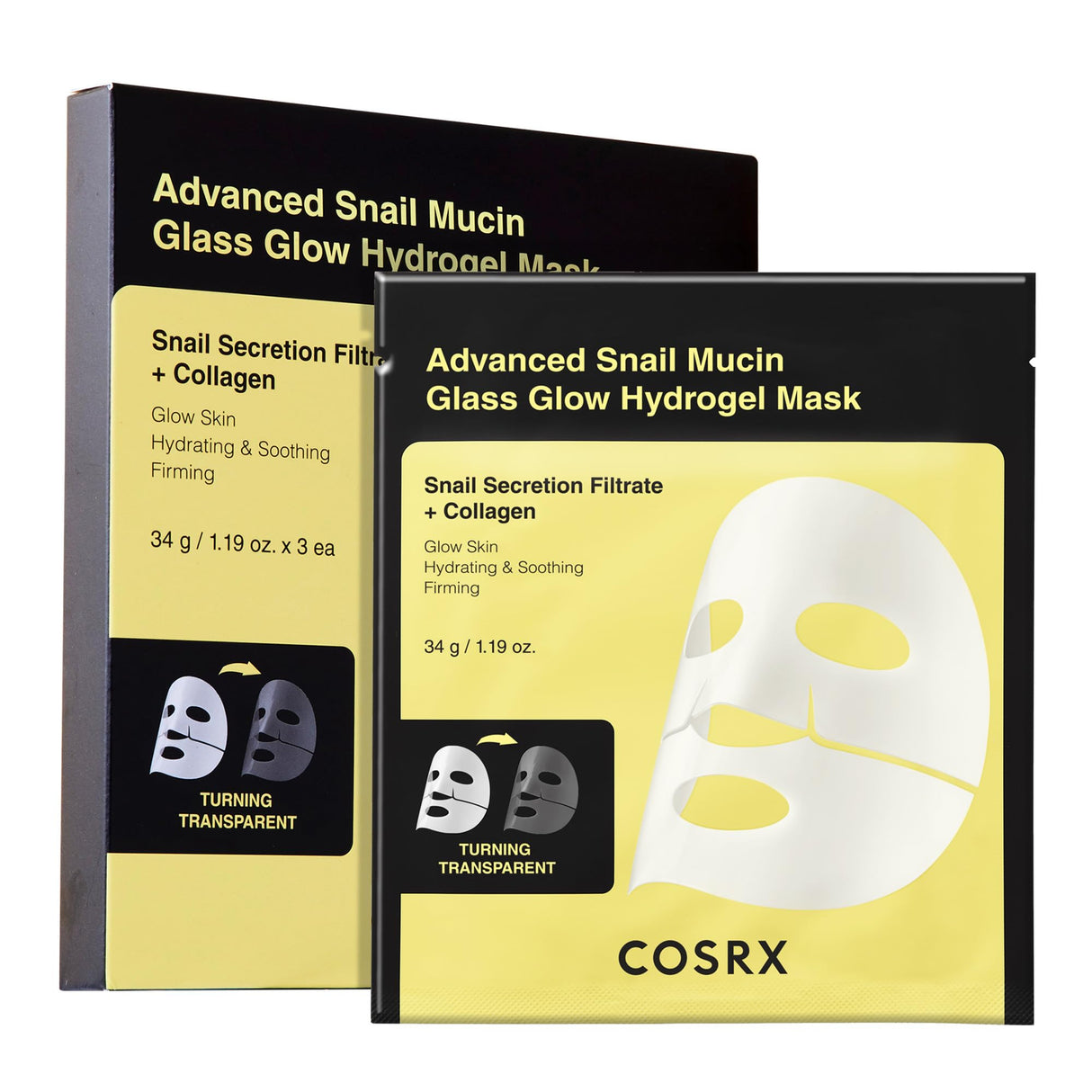 COSRX Advanced Snail Mucin Glass Glow Hydrogel Face Masks (1 piece)