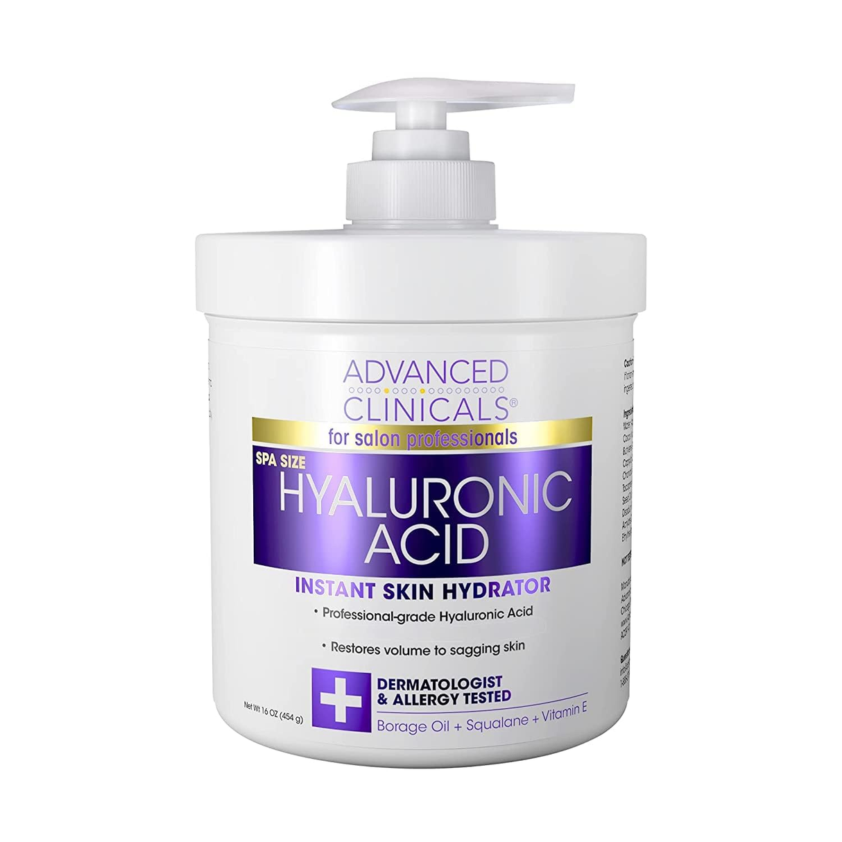 Advanced Clinicals- Hyaluronic Acid Anti-Aging Body Cream (16.0 oz)
