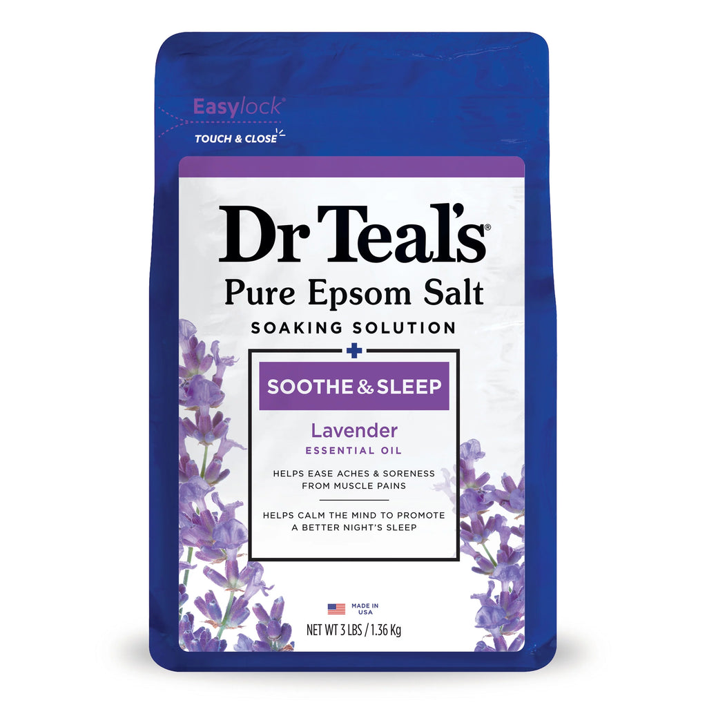 Dr Teal's Pure Epsom Salt Soak, Soothe & Sleep with Lavender (3lbs)