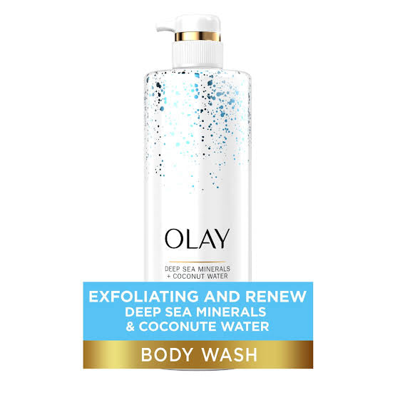 Olay Exfoliating & Hydrating Body Wash- Deep Sea Minerals, Coconut Water and Vitamin B3(591ml)