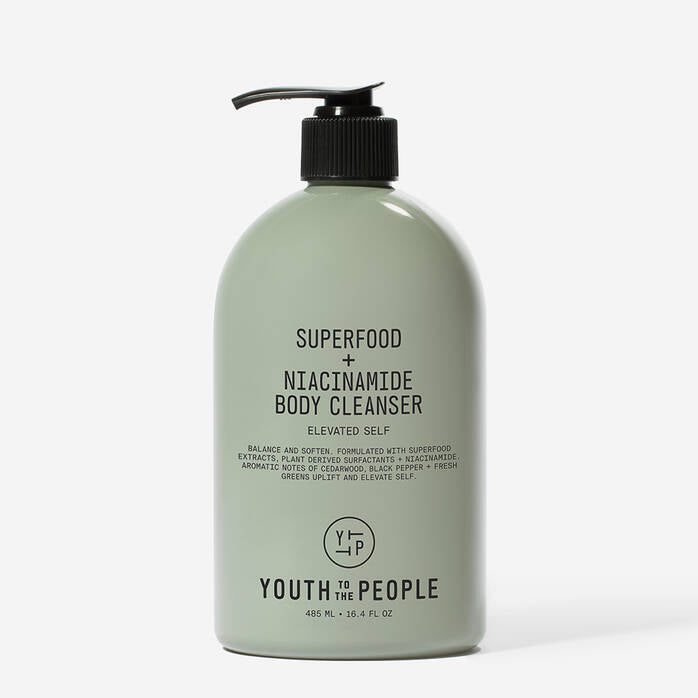 Youth To The People Superfood + Niacinamide Body Cleanser with Antioxidants & Hyaluronic Acid (16.4oz)