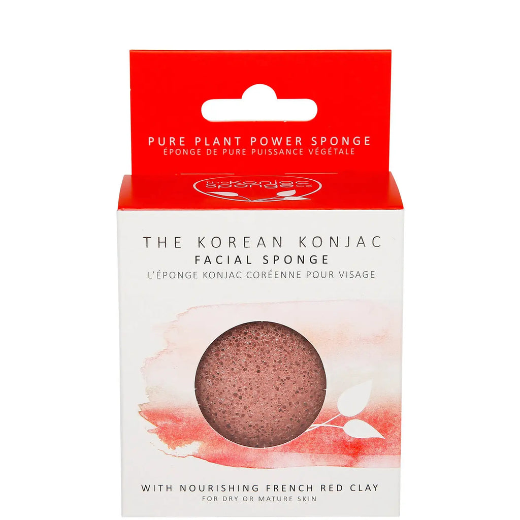 The Konjac Sponge Co. Facial Puff Sponge with French Red Clay