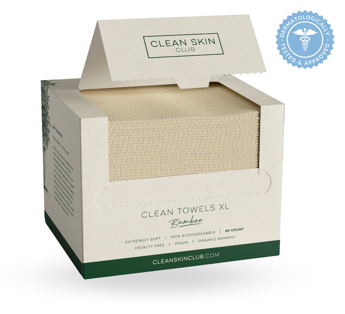 Clean Skin Club Clean Towels XL Bamboo (Single Pack - 50ct)