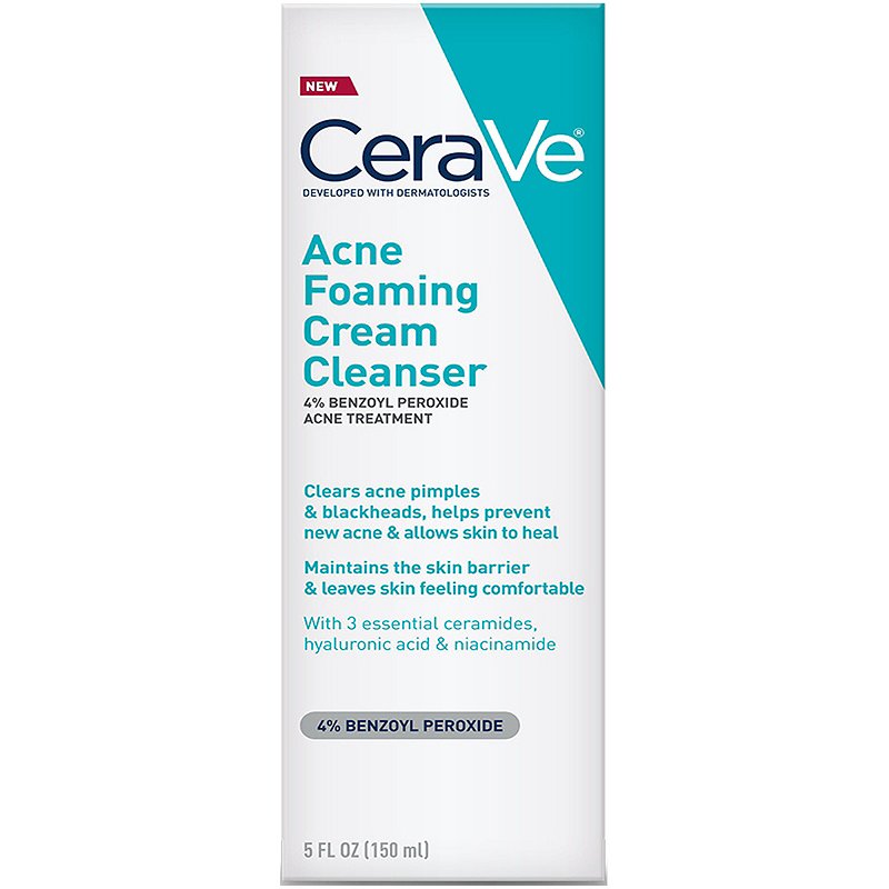 CeraVe Acne Foaming Cream Cleanser 4% (5.0 oz)