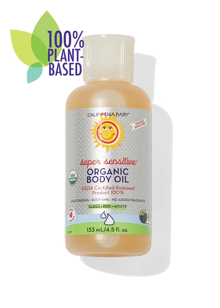 California Baby (No Fragrance) Super Sensitive™ Certified Organic Body Oil (4.5 fl. oz.)