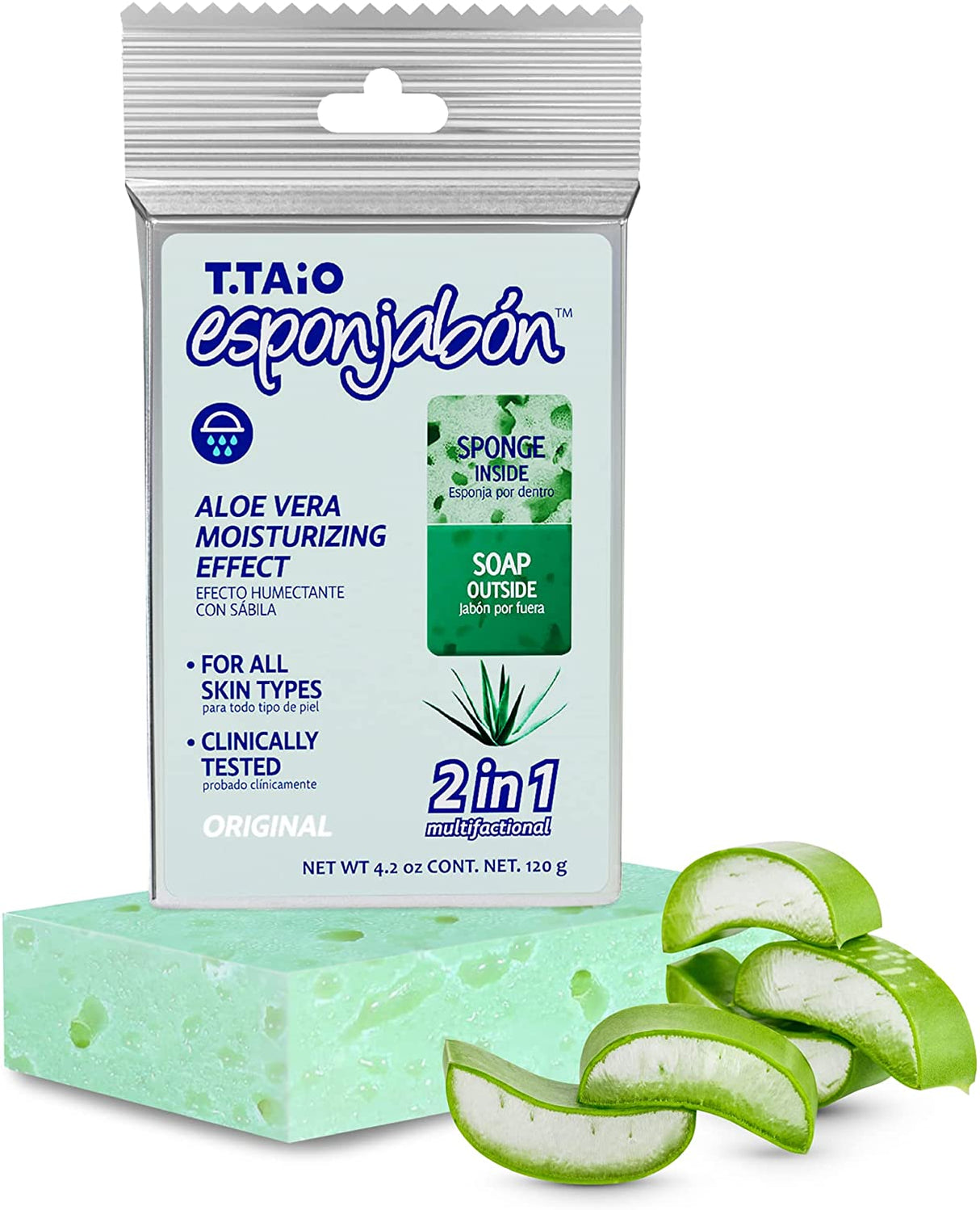 T-Taio Esponjabón Concha Nacar - Aloe Vera (1 pack)