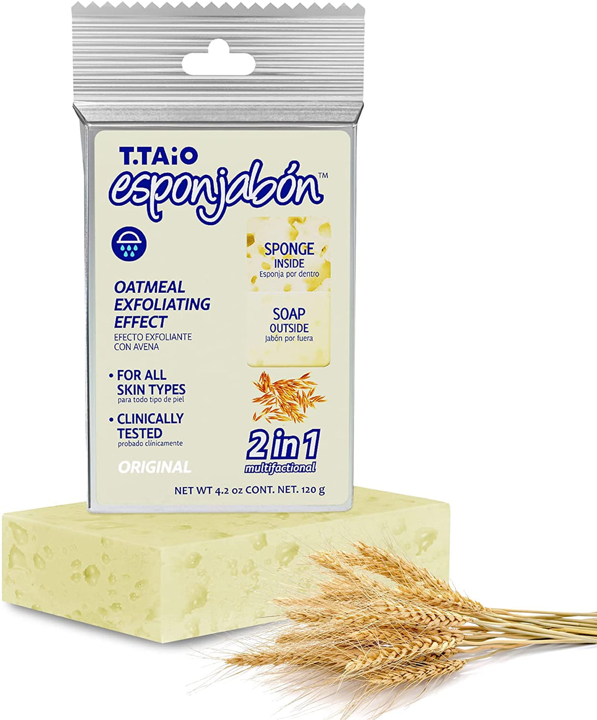 T-Taio Esponjabón Concha Nacar - Oatmeal (1 pack)