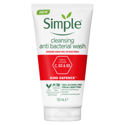 Simple Defence +ANTI-BAC Cleansing Face Wash (150ml)