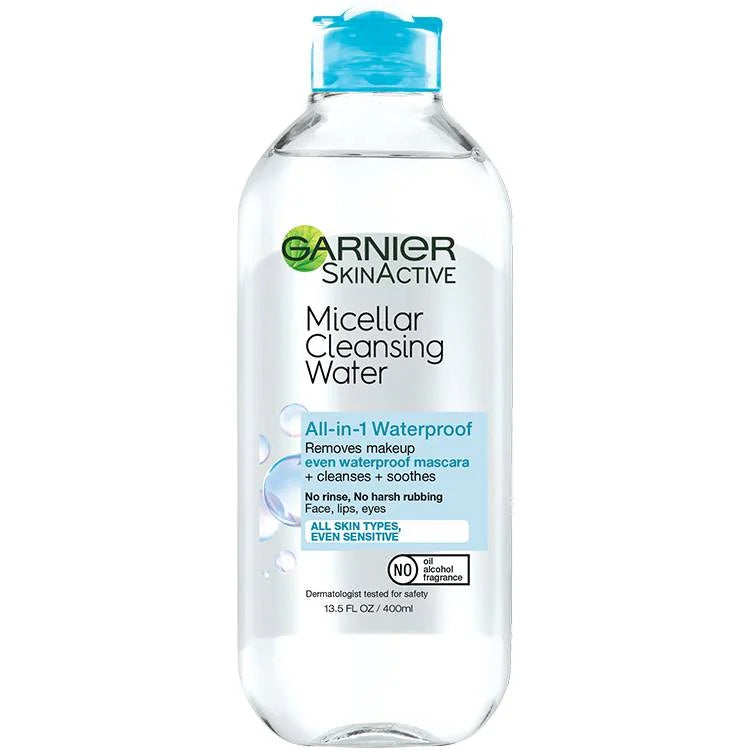 Garnier SkinActive Micellar Cleansing Water All-in-1 Cleanser & Waterproof Makeup Remover (13.5 oz.)